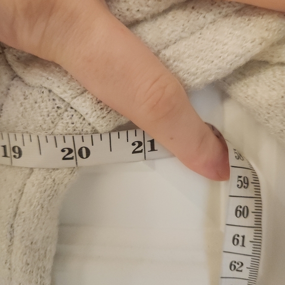 Rachel Zoe Oversized Wool Striped Ivory Snap On Blazer Coat Pockets Size M #R447 - Picture 4 of 5